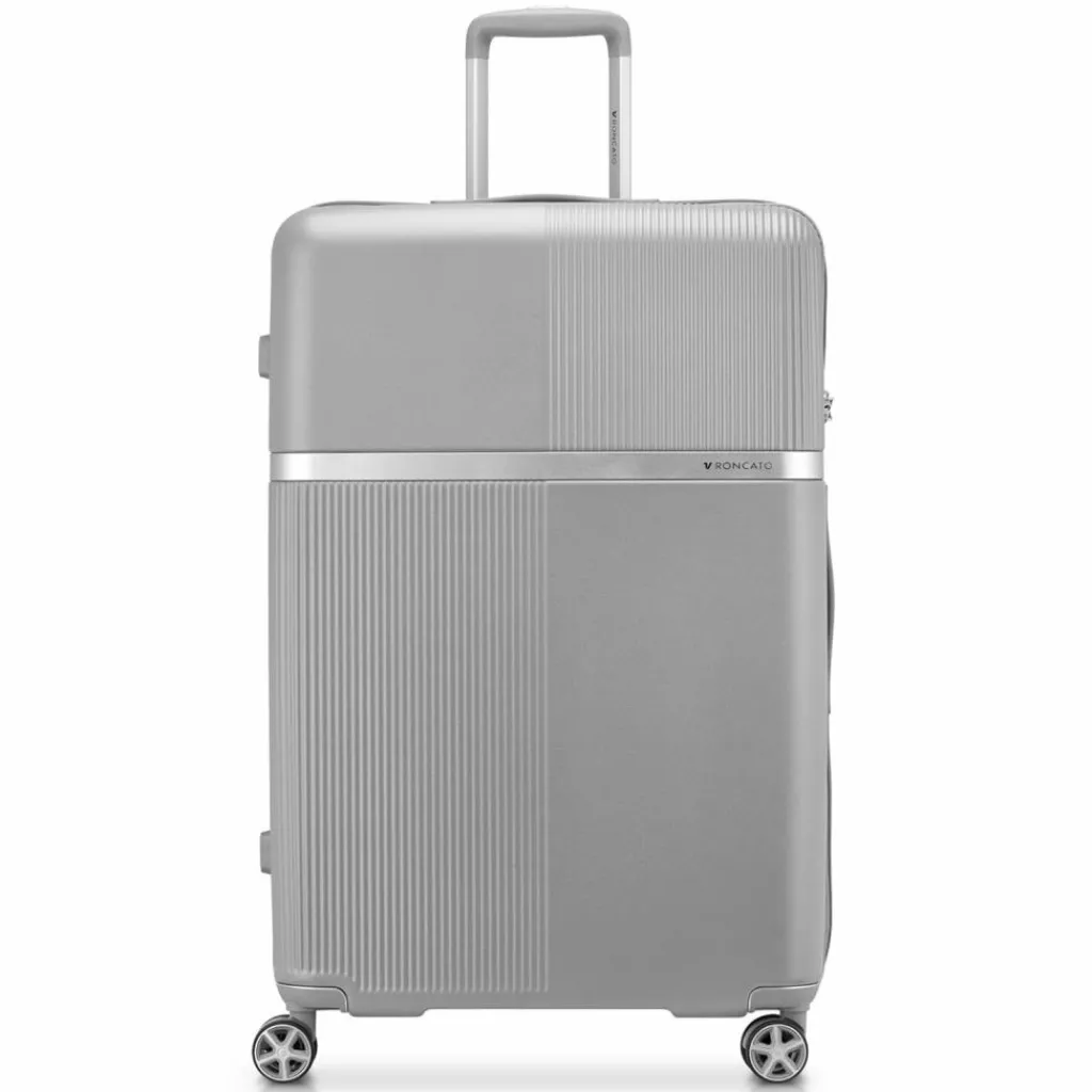 Roncato Airglam 4 Rollen Trolley L 77 cm mit Dehnfalte grigio perla