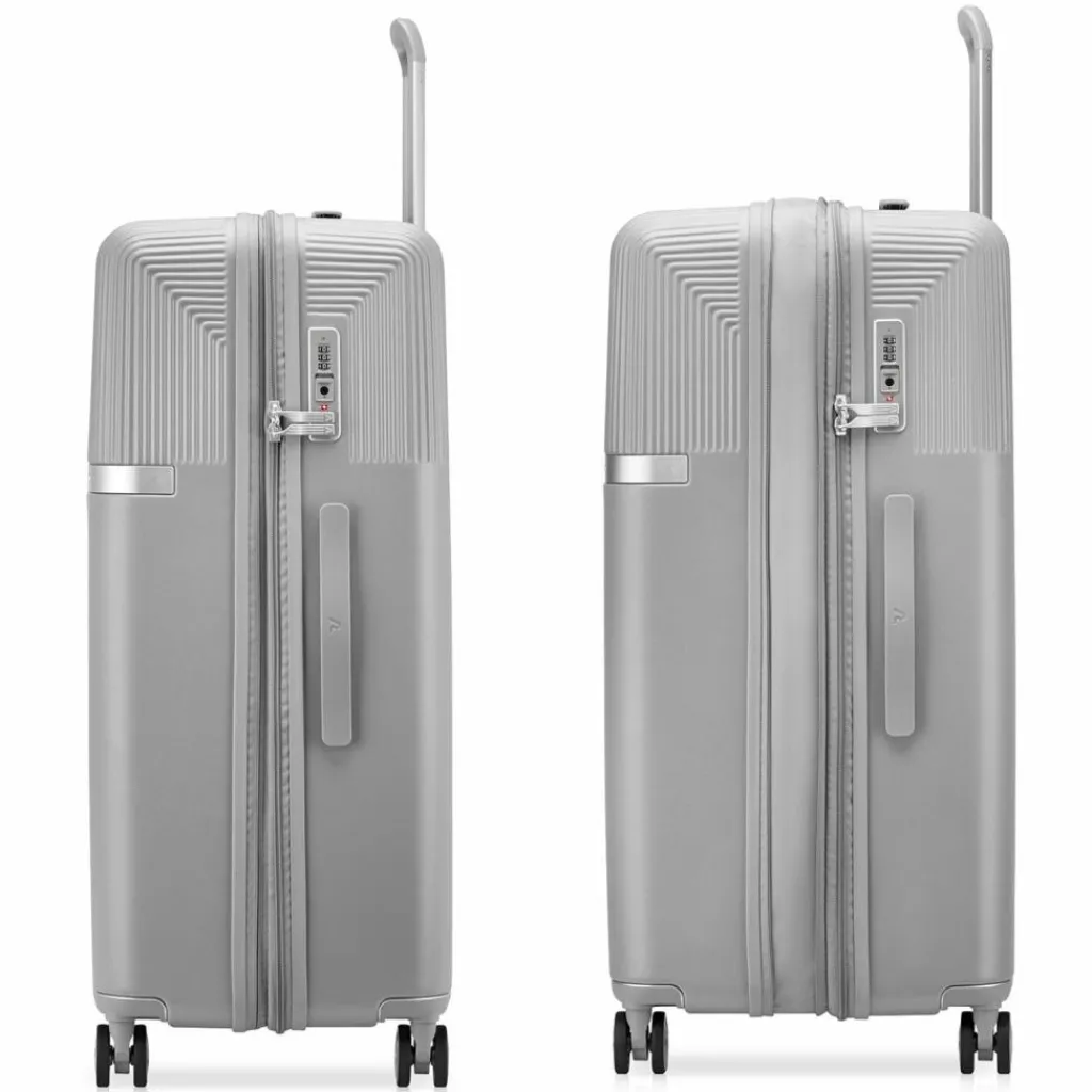 Roncato Airglam 4 Rollen Trolley L 77 cm mit Dehnfalte grigio perla
