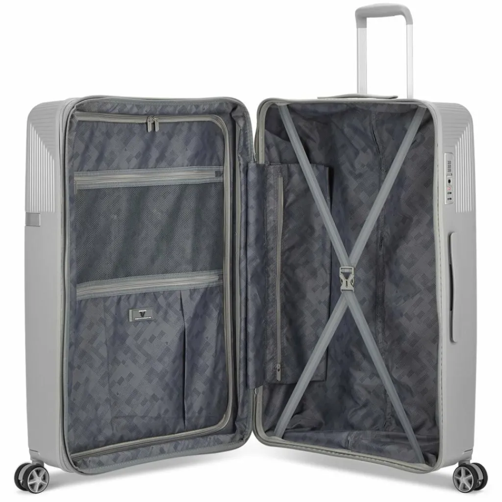 Roncato Airglam 4 Rollen Trolley L 77 cm mit Dehnfalte grigio perla
