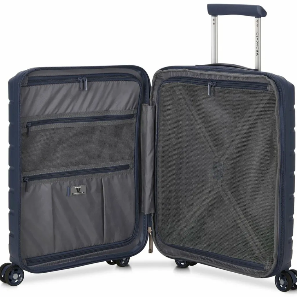 Roncato Laptoptaschen|Businesstrolleys Mit Laptopfach<B-Flying 4 Rollen Businesstrolley 55 cm Laptopfach mit Dehnfalte blu notte