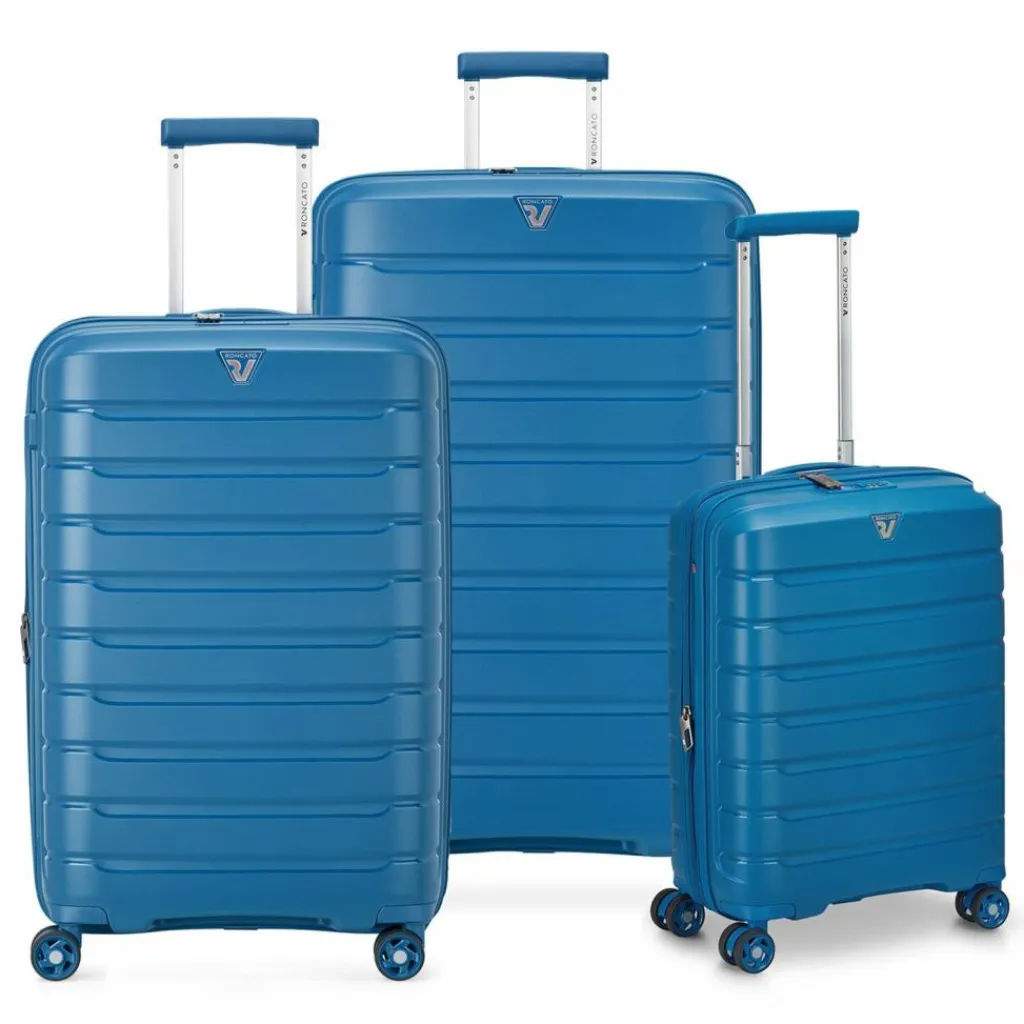 Hot Roncato B-Flying Move 4 Rollen Kofferset 3-teilig mit Dehnfalte denim