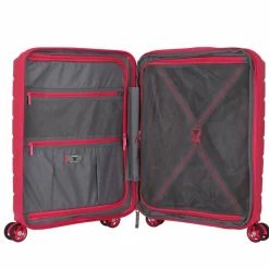 Roncato Hartgepäck Kabinengepäck|4-Rollen Kabinentrolleys<B-Flying Move 4 Rollen Kabinentrolley 55 cm mit Dehnfalte magenta