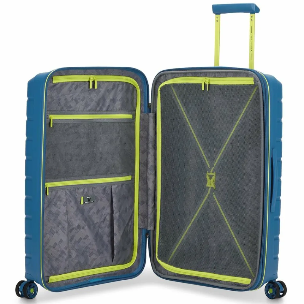 Roncato Hartgepäck|4-Rollen Koffer<B-Flying Move 4 Rollen Trolley 68 cm mit Dehnfalte blu laguna