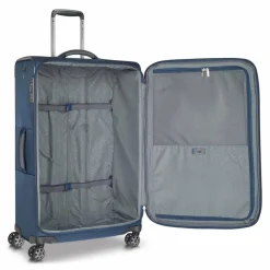 Clearance Roncato City 3.0 4 Rollen Trolley L 77 cm mit Dehnfalte blau