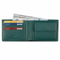 Roncato Herrengeldbörsen Querformat<Detroit Geldbörse RFID Schutz Leder 12 cm verde foresta