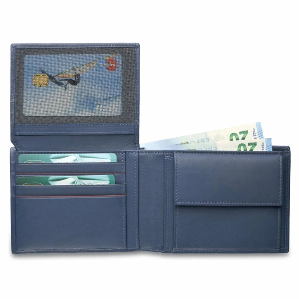 Roncato Damengeldbörsen Querformat<Detroit Geldbörse Leder 12.5 cm denim