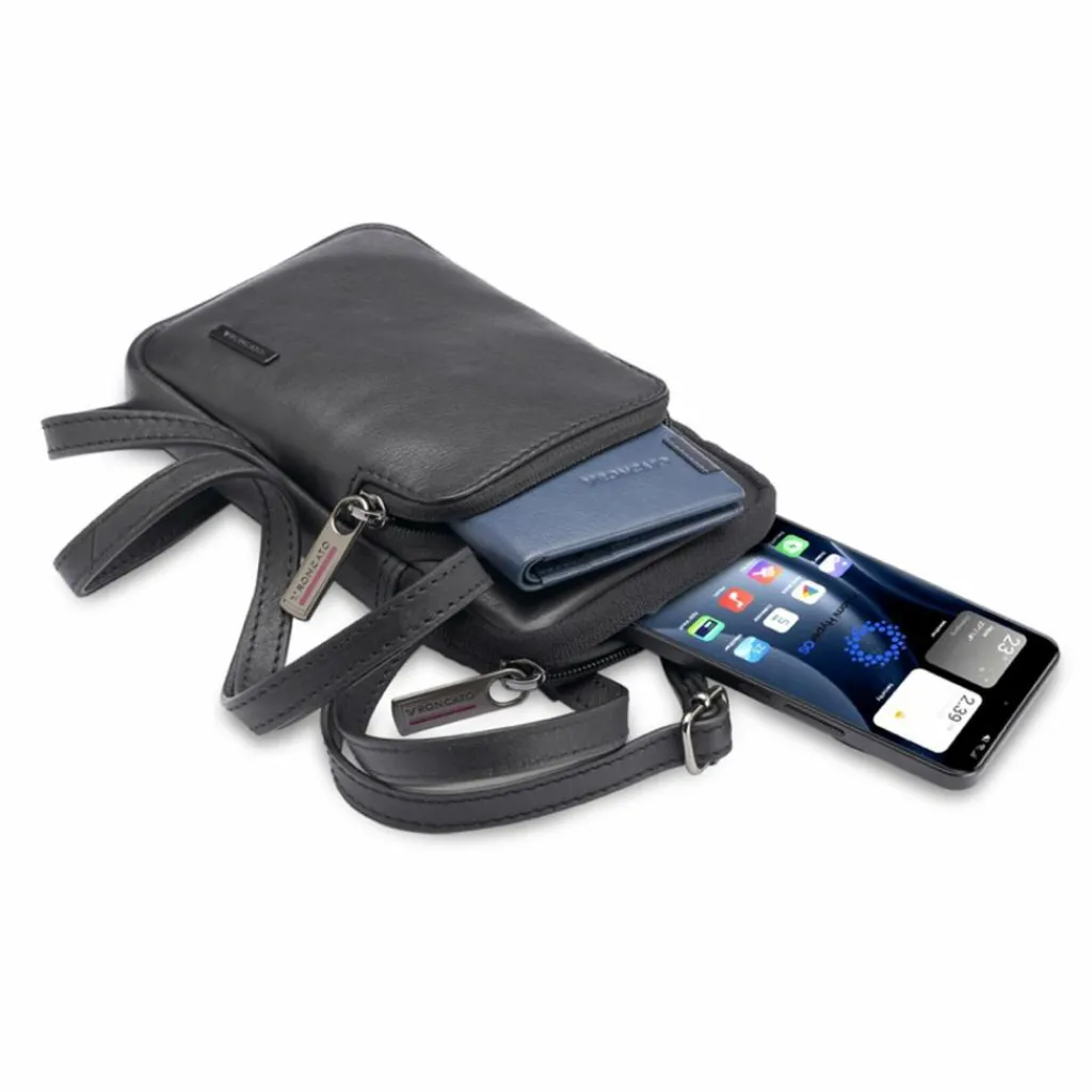 Roncato Detroit Handytasche Leder 11.5 cm nero