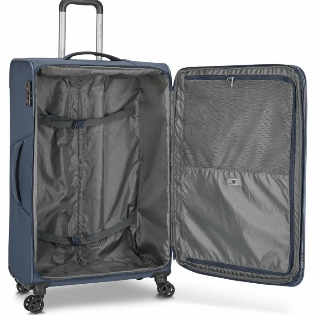 Hot Roncato Jazz 4.0 4 Rollen Trolley L 78 cm mit Dehnfalte nachtblau