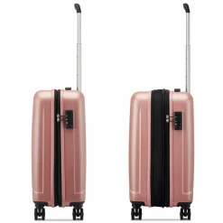 Discount Roncato Kinetic 2.0 4 Rollen Kabinentrolley 55 cm mit Dehnfalte rosa antico