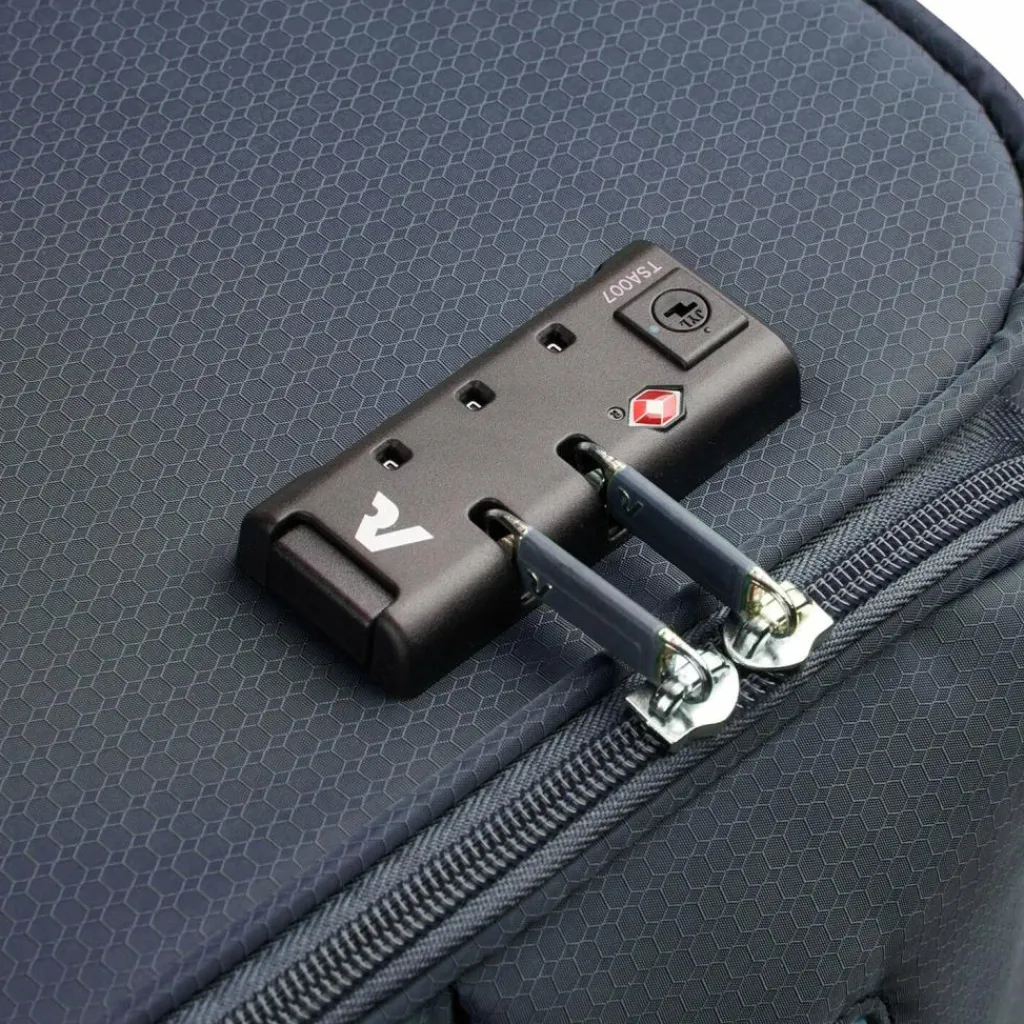 Best Roncato Lite Soft Neon 4 Rollen Kabinentrolley 55 cm navy blau