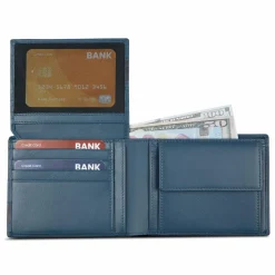 Roncato Herrengeldbörsen Querformat<Monaco Geldbörse RFID Schutz Leder 12.5 cm denim