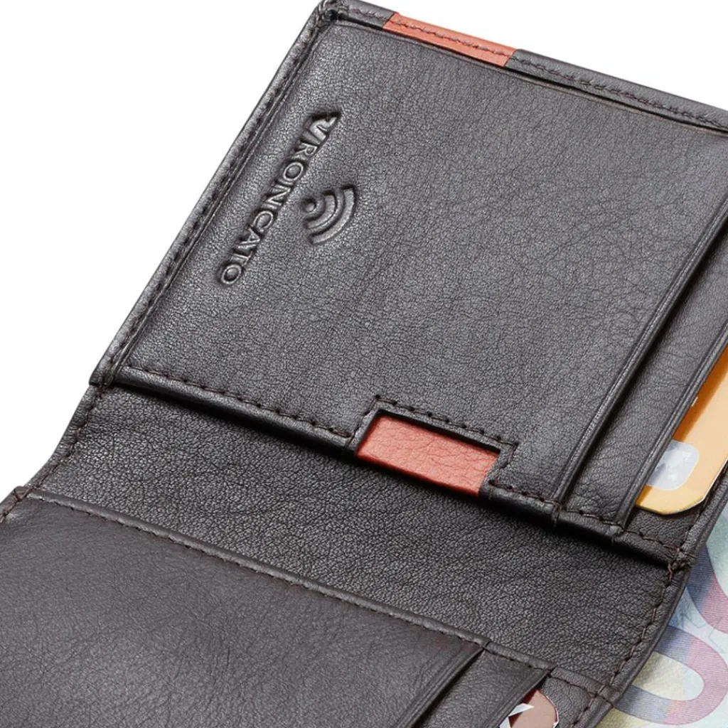 Clearance Roncato Monaco Geldbörse RFID Schutz Leder 8 cm brown