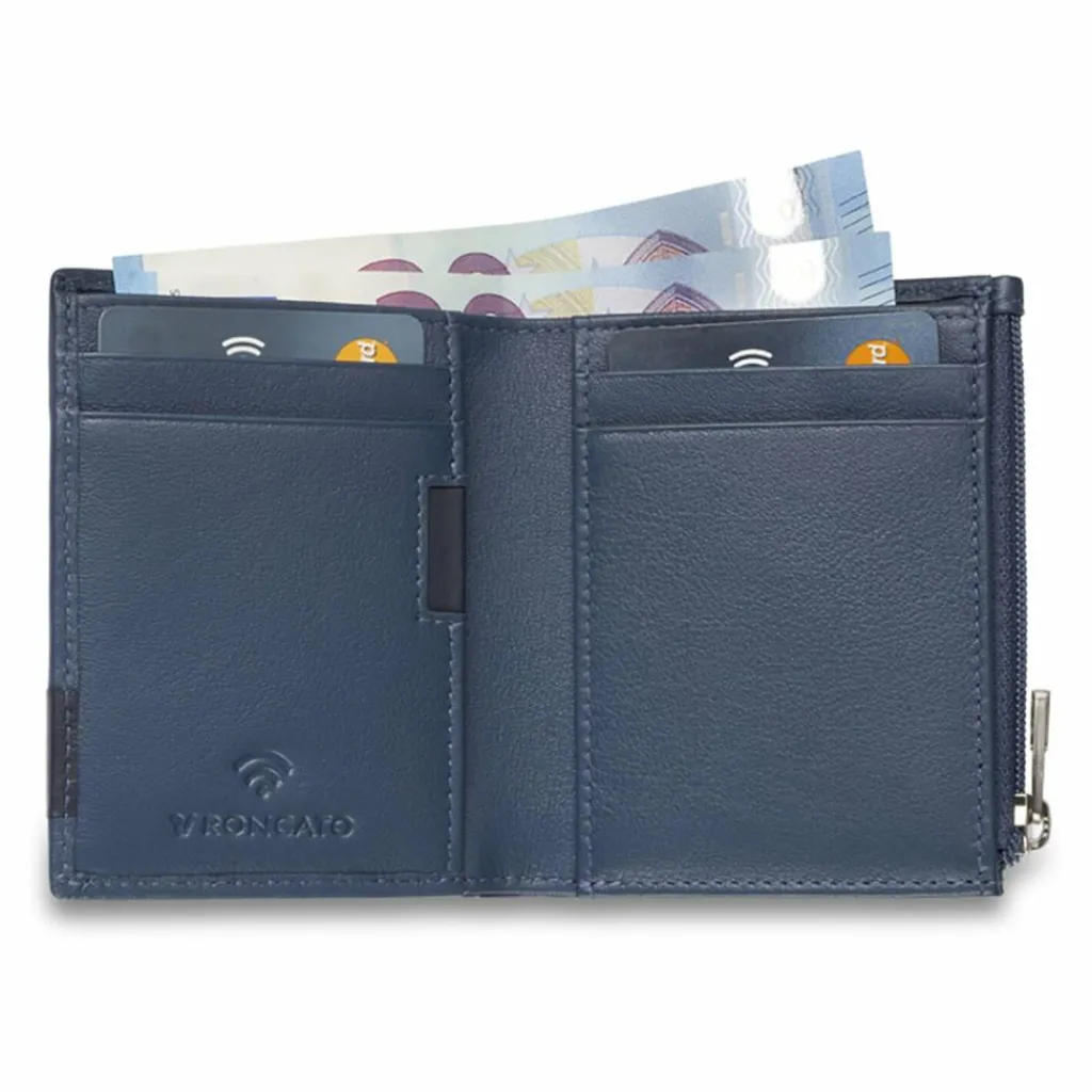 Best Roncato Monaco Geldbörse RFID Schutz Leder 8 cm denim
