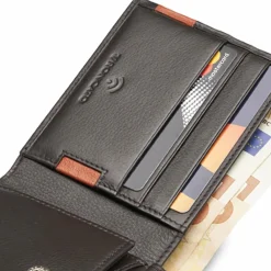 Discount Roncato Monaco Geldbörse RFID Schutz Leder 9 cm brown