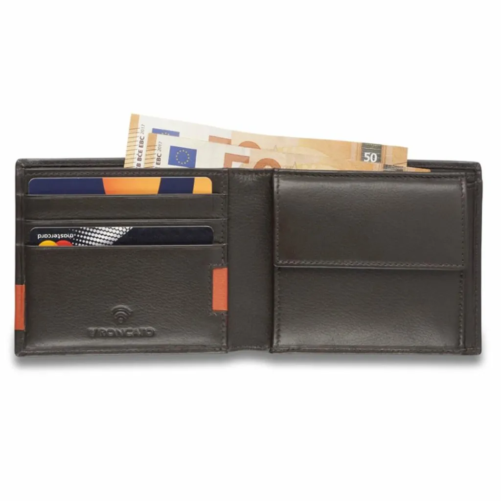 Discount Roncato Monaco Geldbörse RFID Schutz Leder 9 cm brown