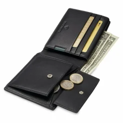 Roncato Herrengeldbörsen Querformat<Monaco Geldbörse RFID Schutz Leder 12.5 cm nero