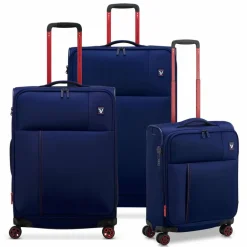 Roncato Koffersets Als Weichgepäck|Koffersets 3-Teilig<Move 4 Rollen Kofferset 3-teilig mit Dehnfalte ultramarine blue