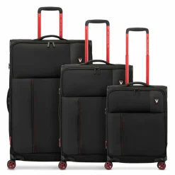 Sale Roncato Move 4 Rollen Kofferset 3-teilig mit Dehnfalte nero fumo