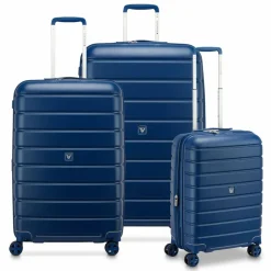 Online Roncato Relife 4 Rollen Kofferset 3-teilig mit Dehnfalte blau