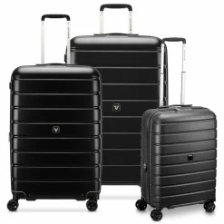 Roncato Koffersets Als Hartgepäck|Koffersets 3-Teilig<Relife 4 Rollen Kofferset 3-teilig mit Dehnfalte schwarz