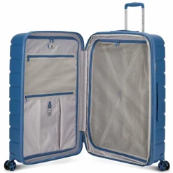 Clearance Roncato Relife 4 Rollen Trolley 78 cm mit Dehnfalte blu retro