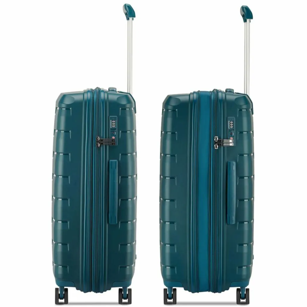Discount Roncato Skyline 2.0 4 Rollen Trolley 46.5 cm mit Dehnfalte verde bottiglia
