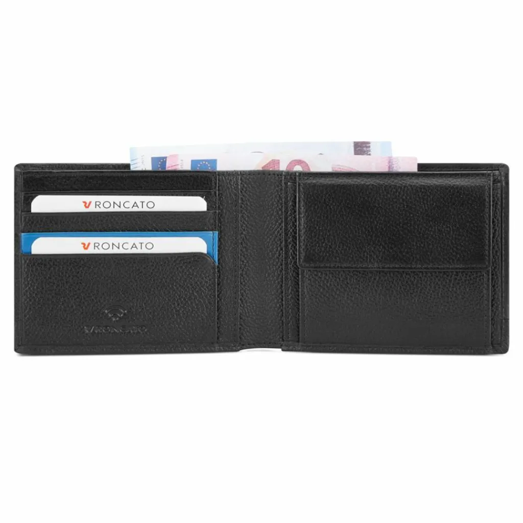 New Roncato Trial DLX Geldbörse Leder 9.5 cm nero