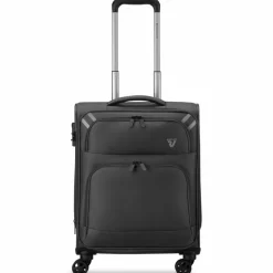 Roncato Weichgepäck Kabinengepäck|4-Rollen Kabinentrolleys<Twin 4 Rollen Kabinentrolley S 55 cm mit Dehnfalte nero