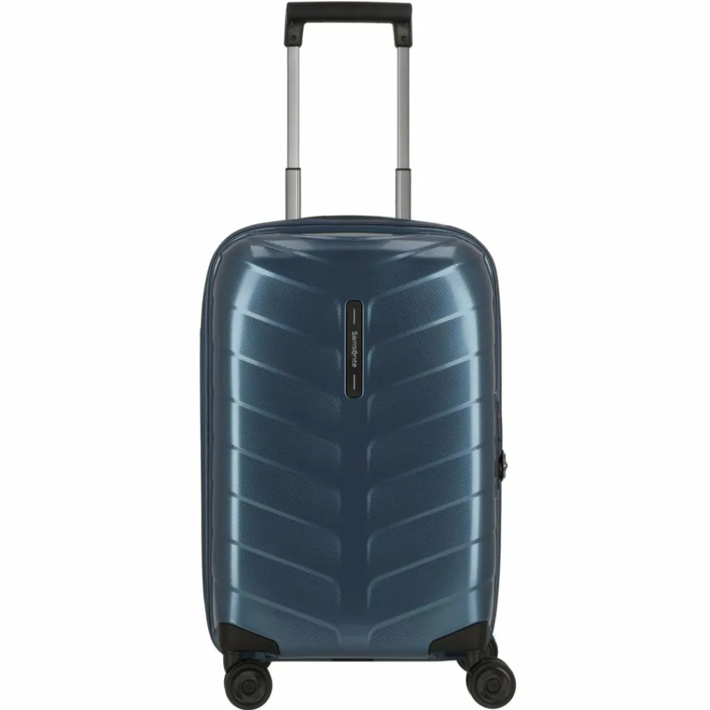Outlet Samsonite Attrix 4 Rollen Kabinentrolley 55 cm mit Dehnfalte steel blue