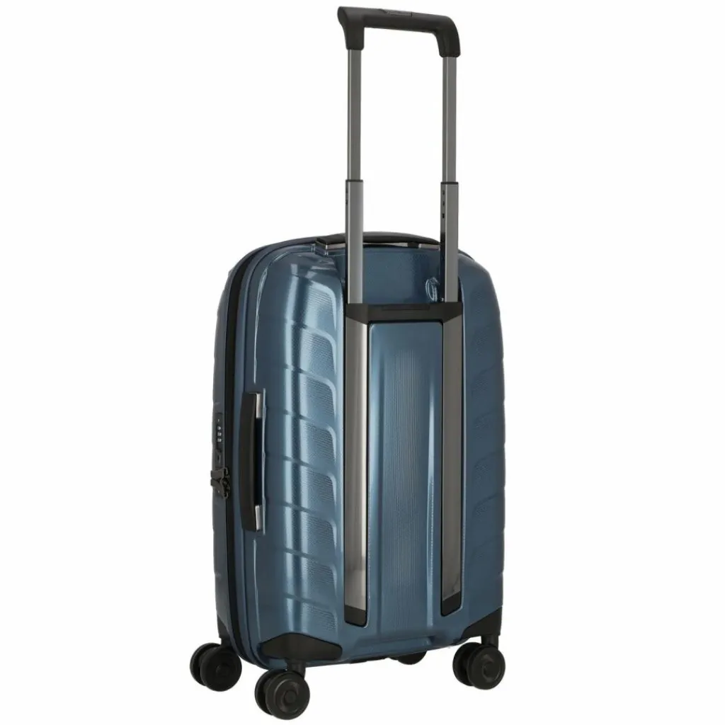 Outlet Samsonite Attrix 4 Rollen Kabinentrolley 55 cm mit Dehnfalte steel blue