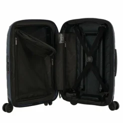 Outlet Samsonite Attrix 4 Rollen Kabinentrolley 55 cm mit Dehnfalte steel blue