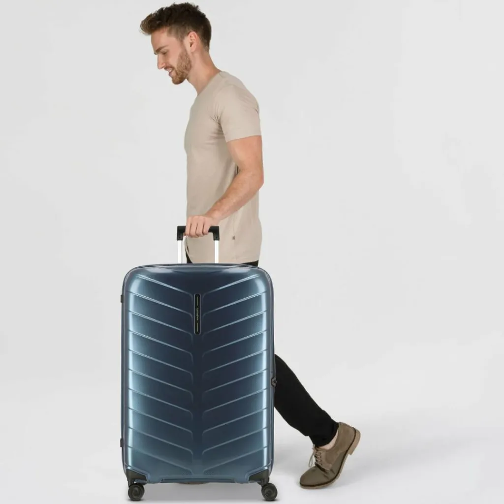 Samsonite Hartgepäck|4-Rollen Koffer<Attrix 4 Rollen Trolley 81 cm steel blue