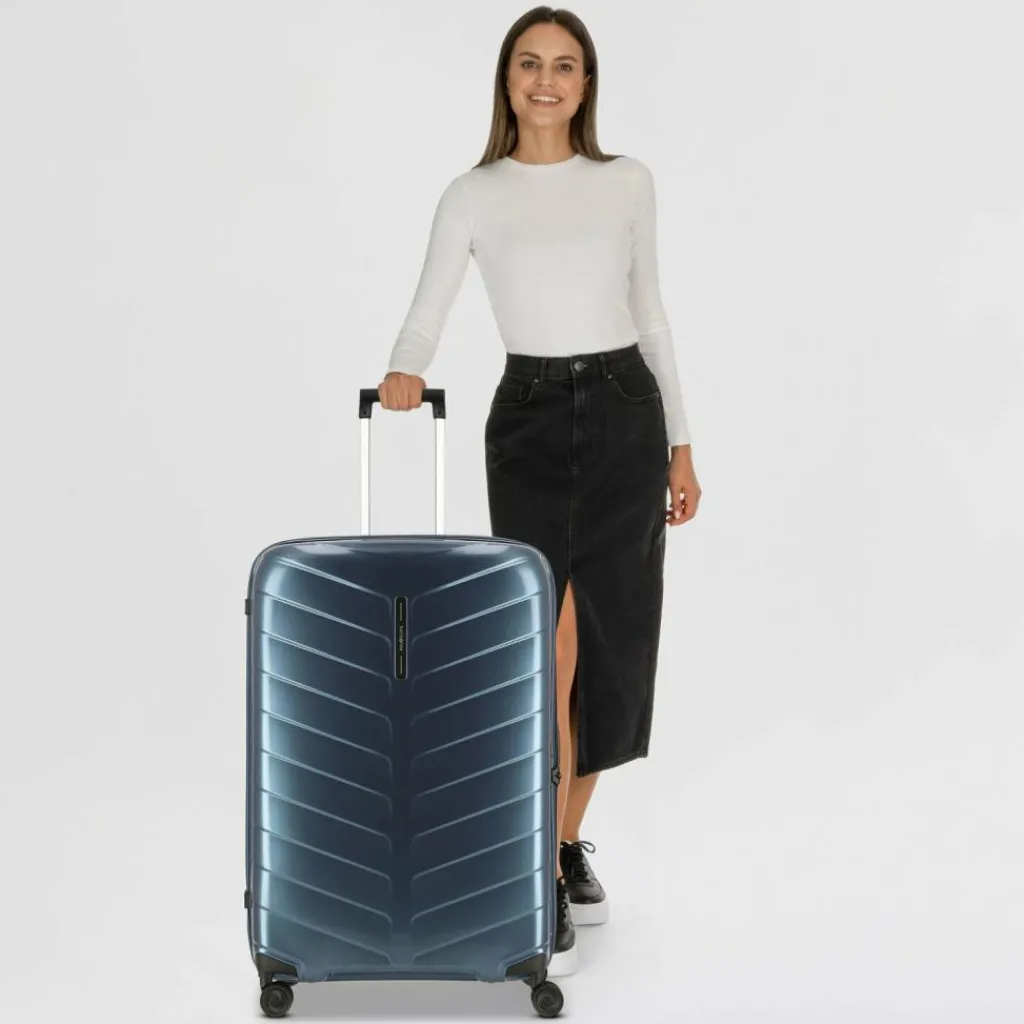 Samsonite Hartgepäck|4-Rollen Koffer<Attrix 4 Rollen Trolley 81 cm steel blue
