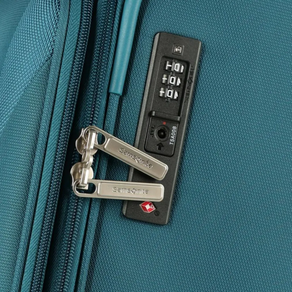 Hot Samsonite Base Breeze 4 Rollen Trolley 67 cm mit Dehnfalte petrol blue