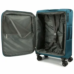 Hot Samsonite Base Breeze 4 Rollen Trolley 67 cm mit Dehnfalte petrol blue