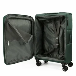 New Samsonite Base Breeze 4 Rollen Trolley 67 cm mit Dehnfalte dark green