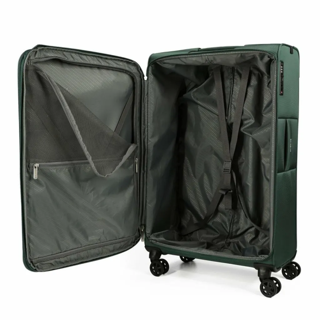 Samsonite Weichgepäck|4-Rollen Koffer<Base Breeze 4 Rollen Trolley 78 cm mit Dehnfalte dark green