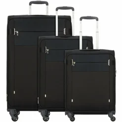 Samsonite Koffersets Als Weichgepäck|Koffersets 3-Teilig<Citybeat 4 Rollen Kofferset 3-teilig mit Dehnfalte black