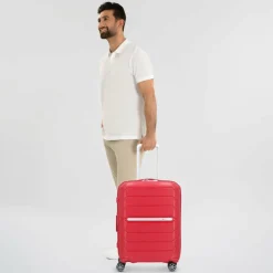 Samsonite Hartgepäck Kabinengepäck|4-Rollen Kabinentrolleys<Flux 4-Rollen Kabinentrolley 55 cm red