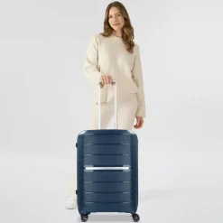 Samsonite Hartgepäck|4-Rollen Koffer<Flux 4-Rollen Trolley 68 cm navy blue