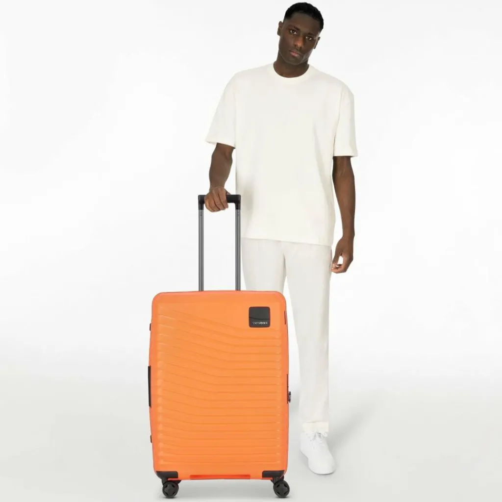 Samsonite Hartgepäck|4-Rollen Koffer<Intuo 4 Rollen Trolley M 69 cm mit Dehnfalte apricot