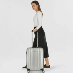 Samsonite Hartgepäck Kabinengepäck|4-Rollen Kabinentrolleys<Lite Cube Spinner 4-Rollen Kabinentrolley 55 cm silver