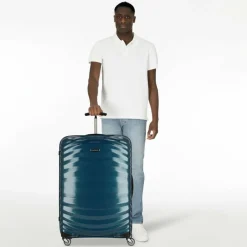 Samsonite Lite Shock Spinner 4-Rollen Trolley 75 cm petrol blue