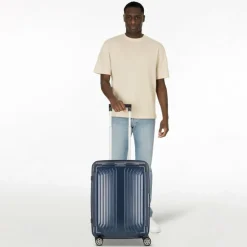 Clearance Samsonite Lite-Box 4 Rollen Kabinentrolley 55 cm deep blue