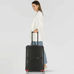 Samsonite Hartgepäck|4-Rollen Koffer<Magnum Eco 4 Rollen Trolley 69 cm black-red