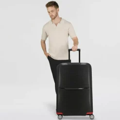 Sale Samsonite Magnum Eco 4 Rollen Trolley 75 cm black-red