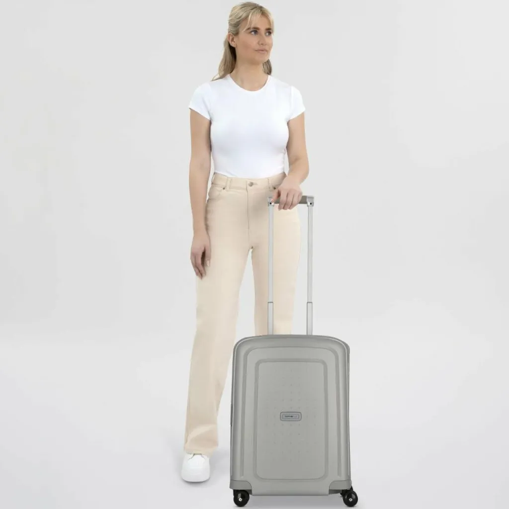 Clearance Samsonite S'Cure Spinner 4-Rollen Kabinentrolley 55 cm silver coloured