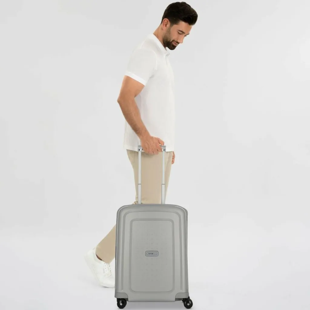 Clearance Samsonite S'Cure Spinner 4-Rollen Kabinentrolley 55 cm silver coloured