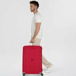 Samsonite Hartgepäck|4-Rollen Koffer<S'Cure Spinner 4-Rollen Trolley 75 cm crimson red