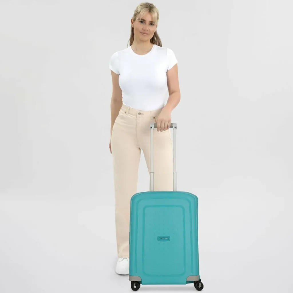 Samsonite Hartgepäck Kabinengepäck|4-Rollen Kabinentrolleys<S'Cure Spinner 4-Rollen Kabinentrolley 55 cm aqua blue